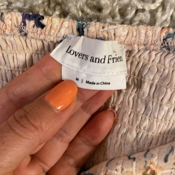 Lovers + Friends Floral Smocked top size M - Picture 4 of 5